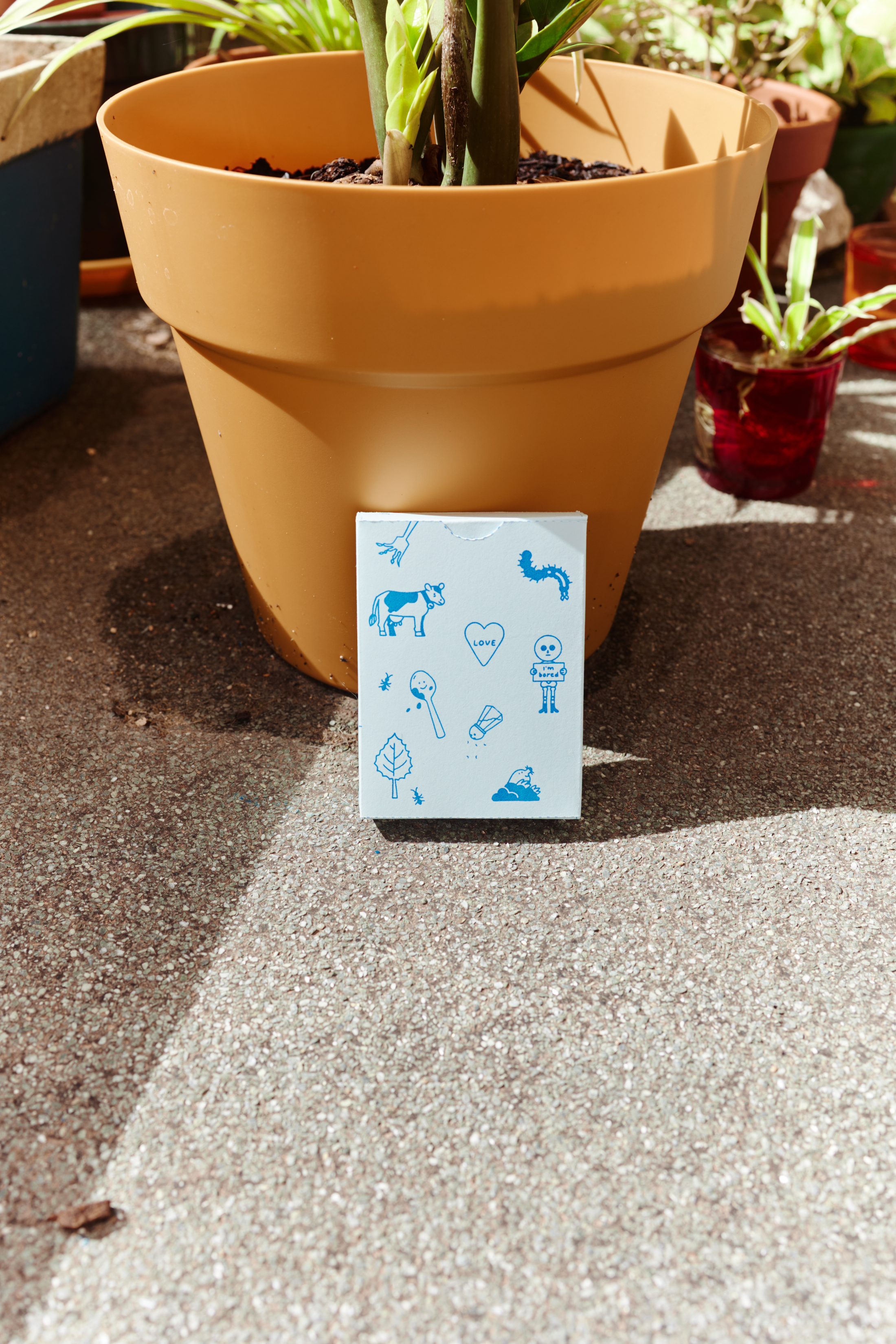 deck of cards laying on beton